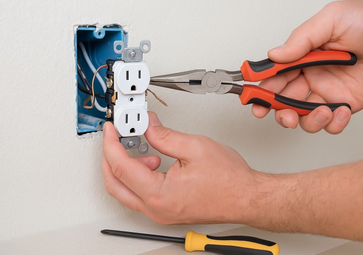 Outlet installation - photo