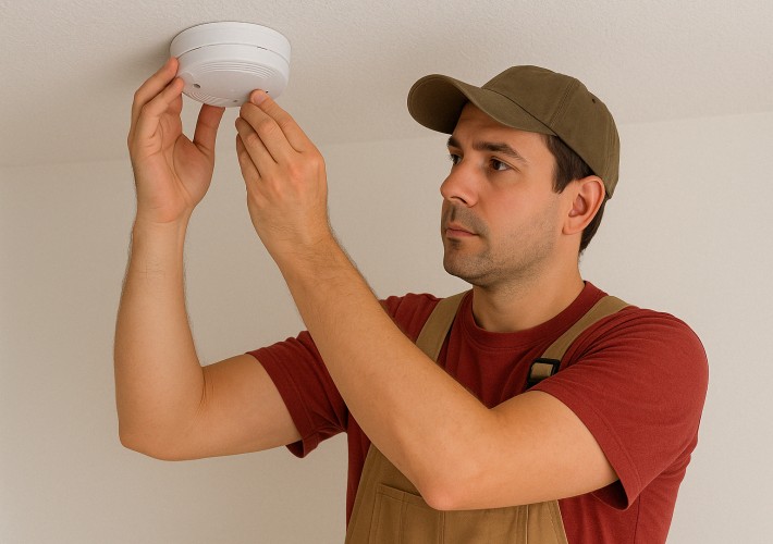Smoke detector installation - photo